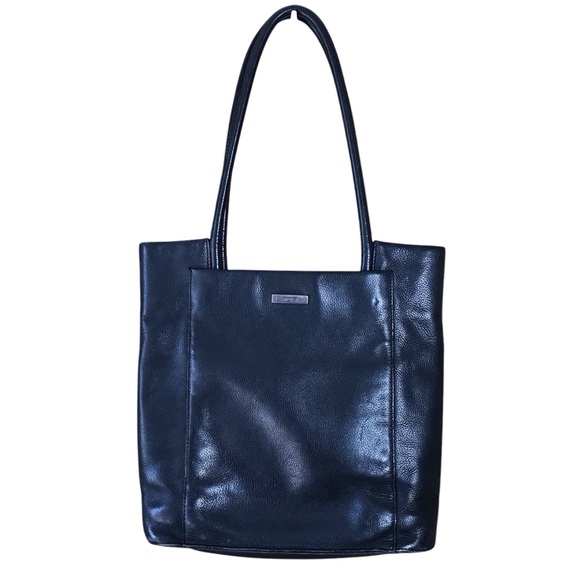 Tumi Womens All Leather Black Top Handle Tote Handbag - Picture 1 of 16